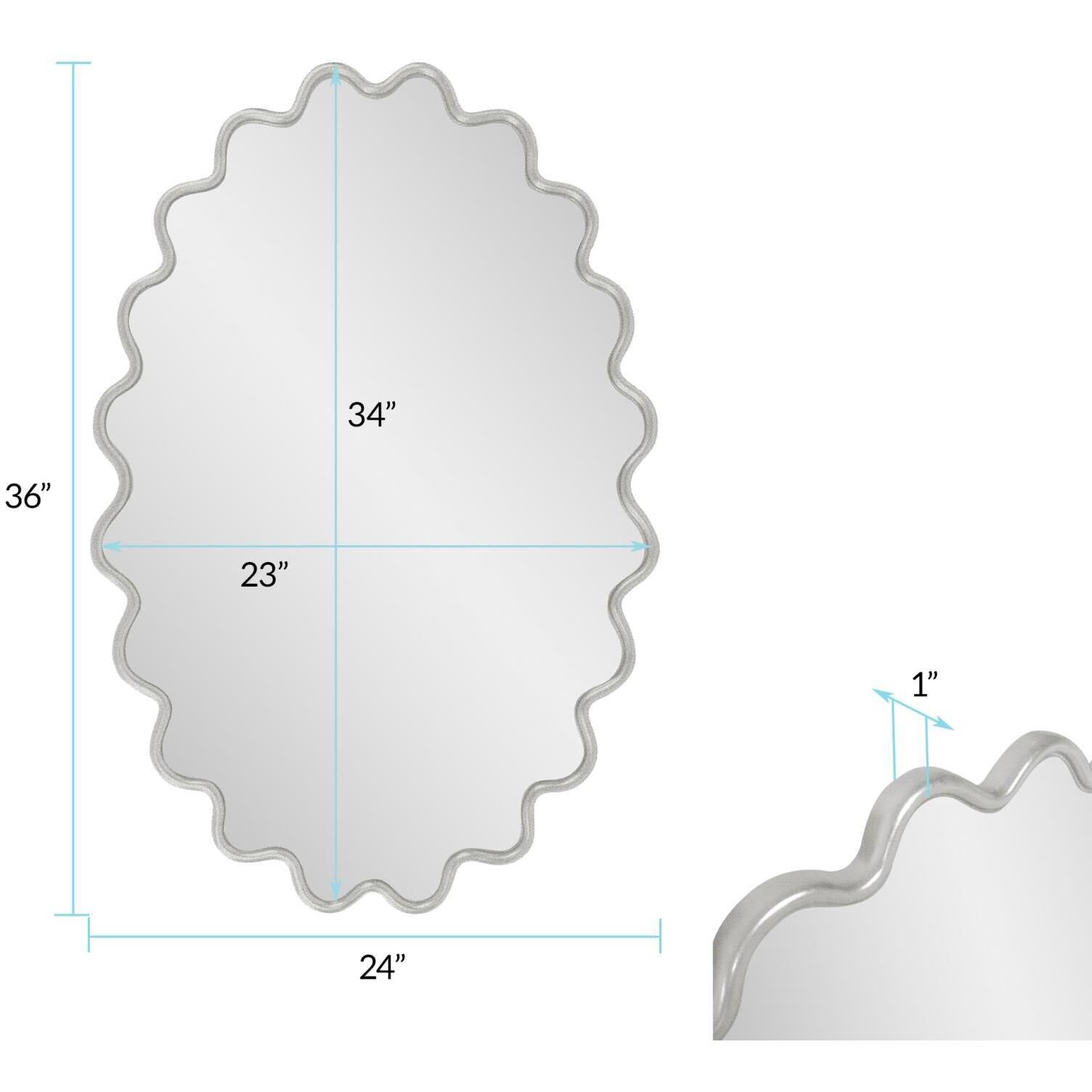 Cloud 36 X 24 inch Nickel Mirror